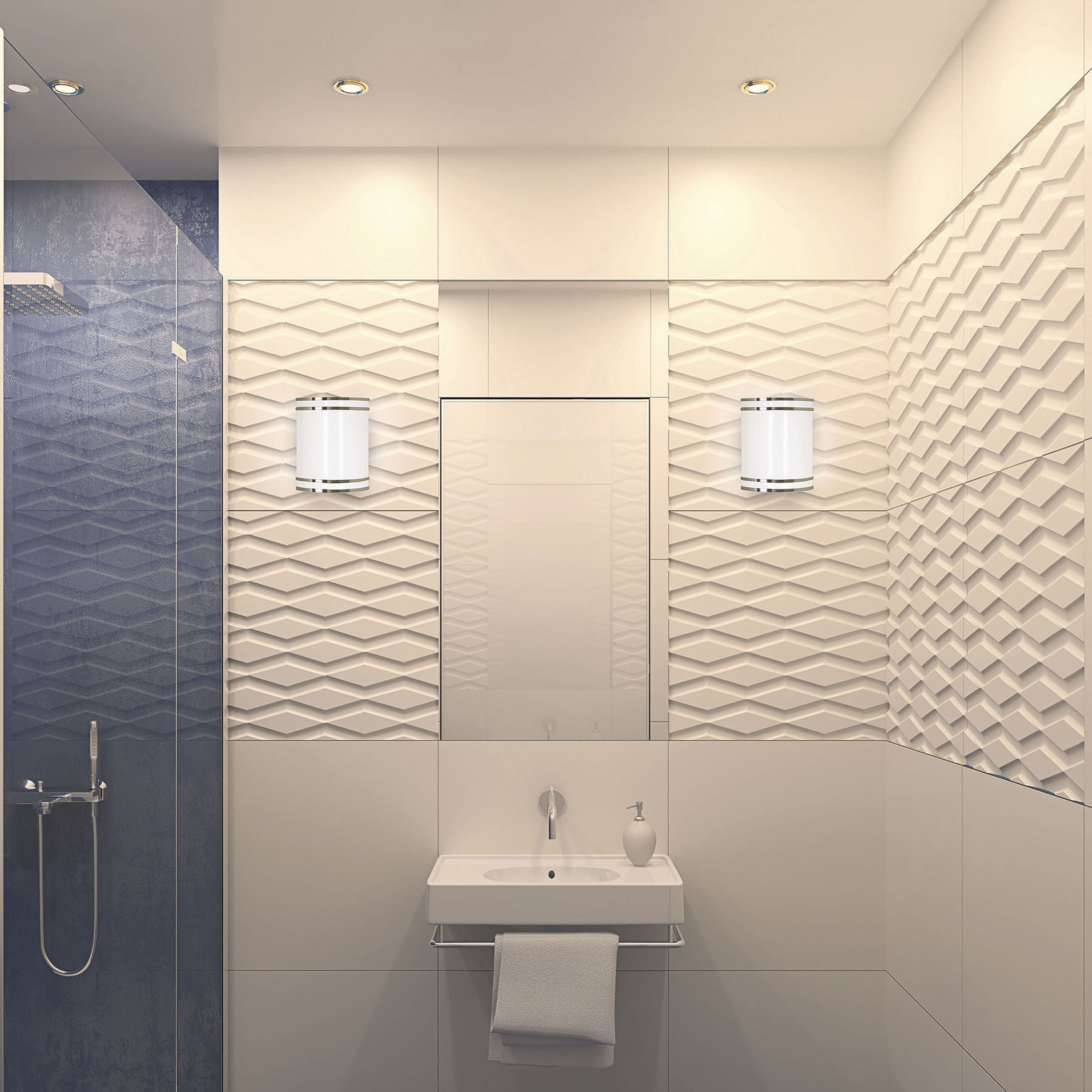 Glamour LED 9 inch Brushed Nickel ADA Wall Sconce Wall Light