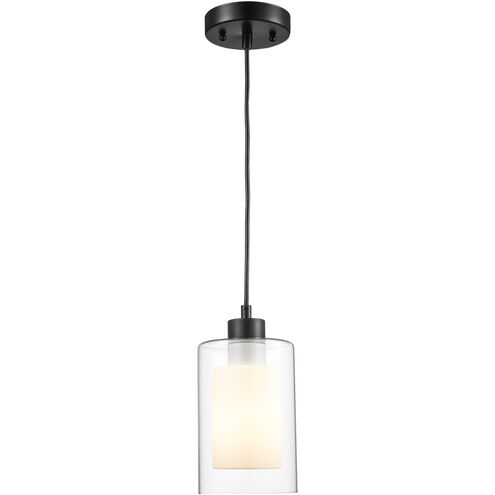 Modesto 1 Light 5 inch Black Cylinder Pendant Ceiling Light