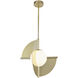 Scorpio LED 16 inch Metallic Brass Pendant Ceiling Light