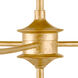 Nottaway 18 Light 60 inch Contemporary Gold Leaf/Contemporary Gold Chandelier Ceiling Light
