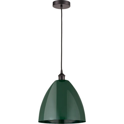 Edison Plymouth Dome LED 12 inch Antique Brass Mini Pendant Ceiling Light