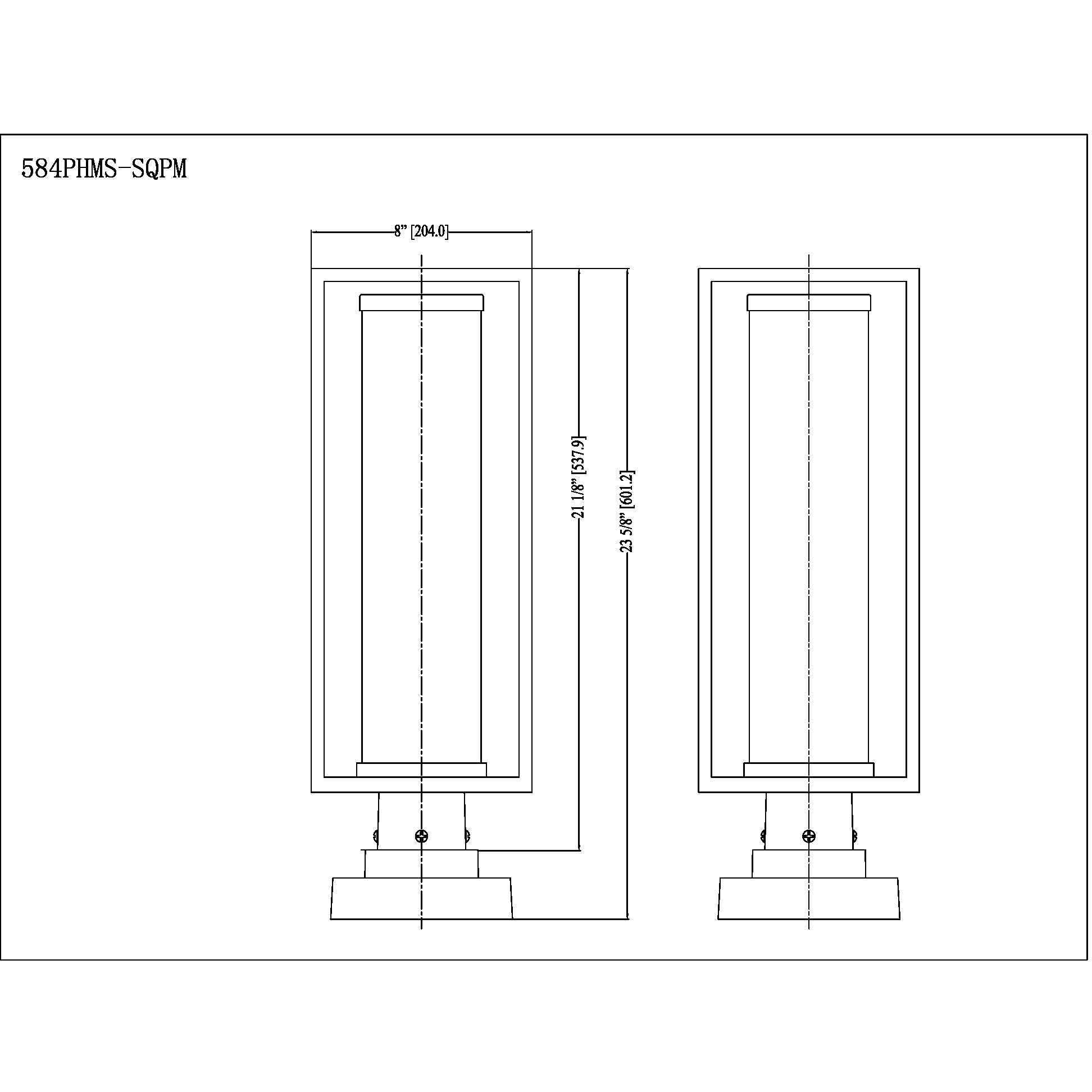 Dunbroch 1 Light 22.75 inch Deep Bronze and Outdoor Brass Outdoor Pier Mounted Fixture