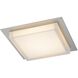 Foursquare LED 14 inch Brushed Stainless Steel Flush Mount Ceiling Light