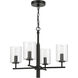 Hailie 4 Light 20 inch Flat Black Chandelier Ceiling Light