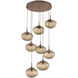Nova LED LED Burnished Bronze Chandelier Ceiling Light, Round Multi-Pendant