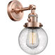 Franklin Restoration Beacon LED 6 inch Antique Copper Sconce Wall Light, Franklin Restoration