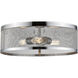 Meshsmith 3 Light 18 inch Chrome Flush Mount Ceiling Light in Chrome Steel