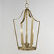 Arden 3 Light 12 inch Natural Aged Brass Entry Foyer Pendant Ceiling Light