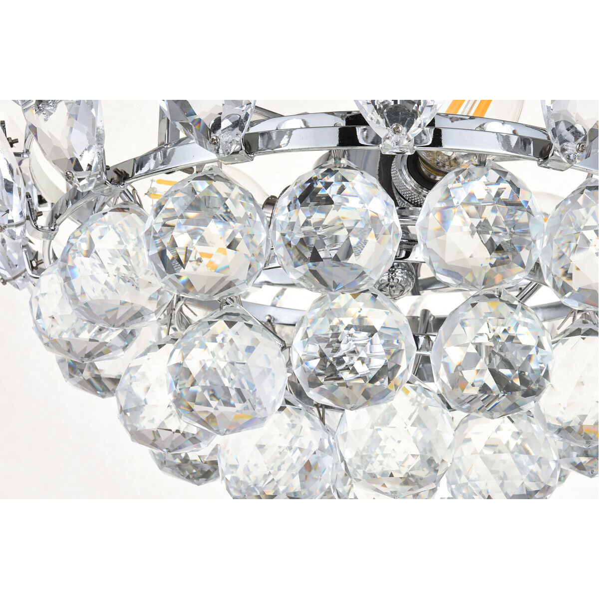 Emilia 3 Light 14 inch Chrome Flush Mount Ceiling Light
