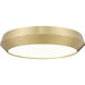 Quasars LED 16 inch Modern Gold Flush Mount Ceiling Light