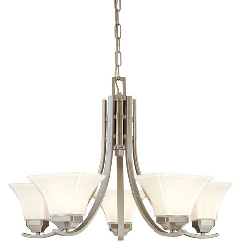 Agilis 5 Light 27 inch Brushed Nickel Chandelier Ceiling Light