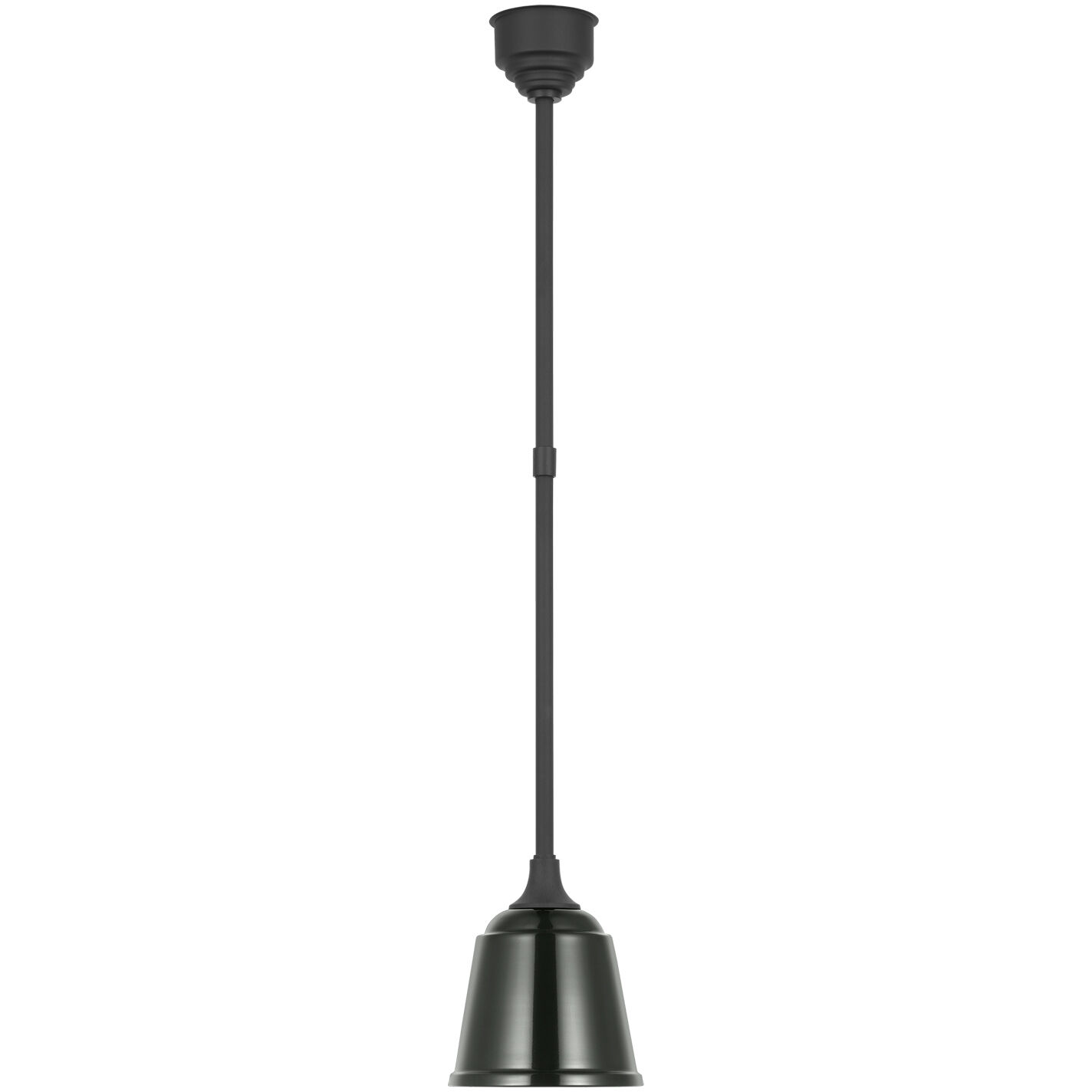 Thomas O'Brien Academy Barn Light LED 8 inch Matte Black Rockhouse Pendant in Green