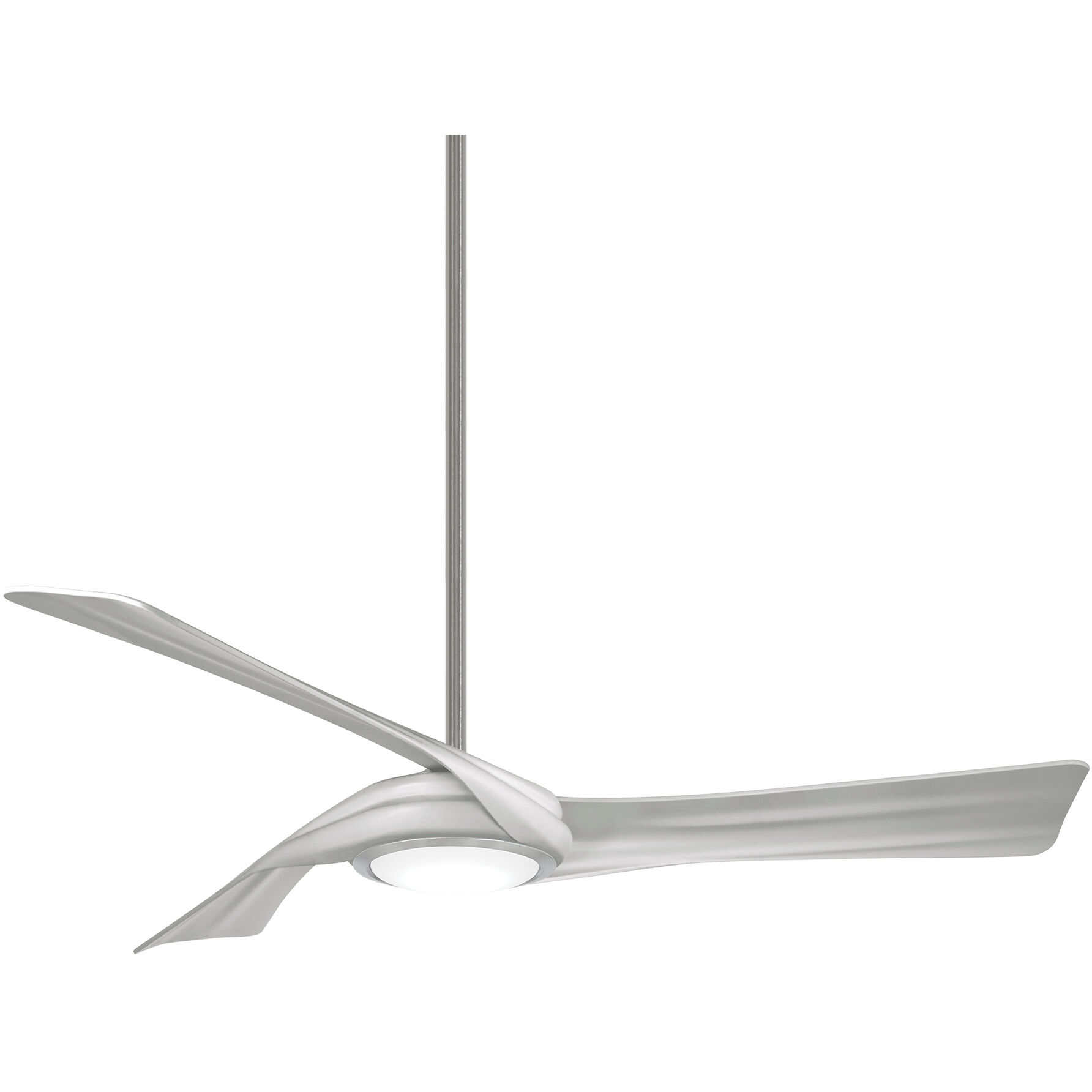 Curl 60 inch Brushed Nickel/Silver with Silver Blades Ceiling Fan
