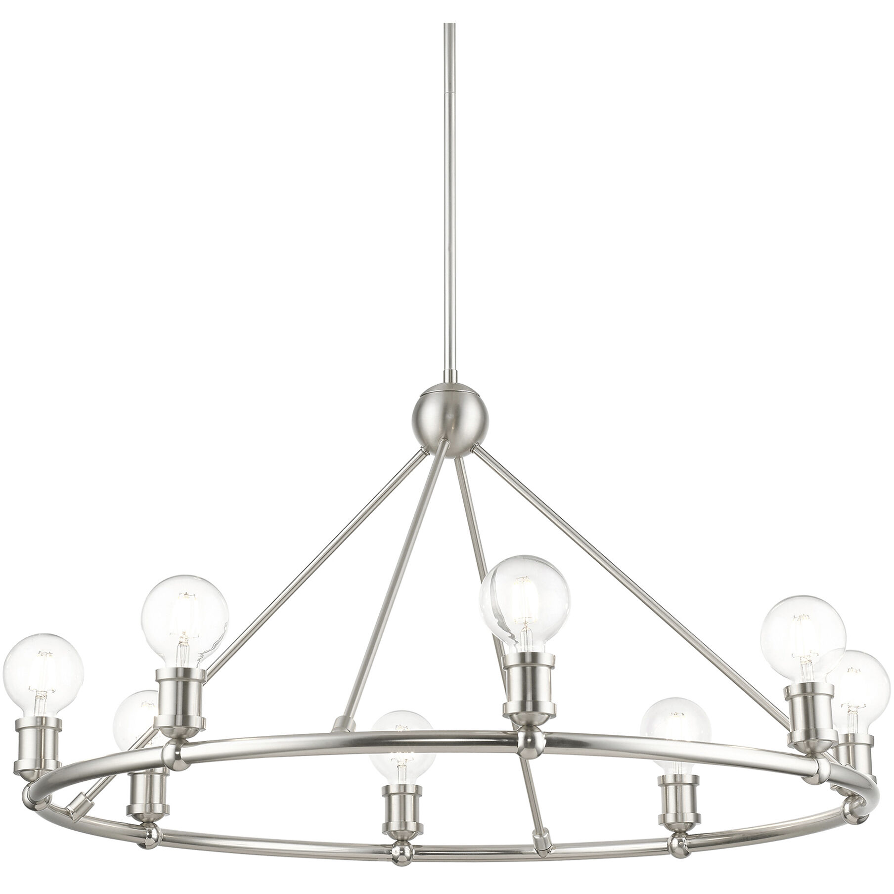 Lansdale 8 Light 34 inch Brushed Nickel Chandelier Ceiling Light