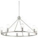 Lansdale 8 Light 34 inch Brushed Nickel Chandelier Ceiling Light