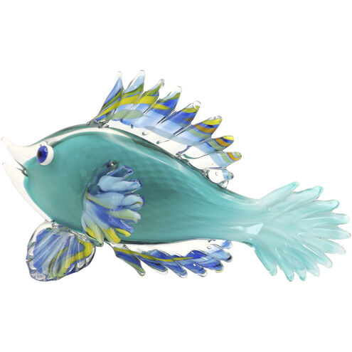 Maya Aqua Art Glass Sculpture