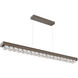 Tessera LED 62.6 inch Flat Bronze Linear Chandelier Ceiling Light