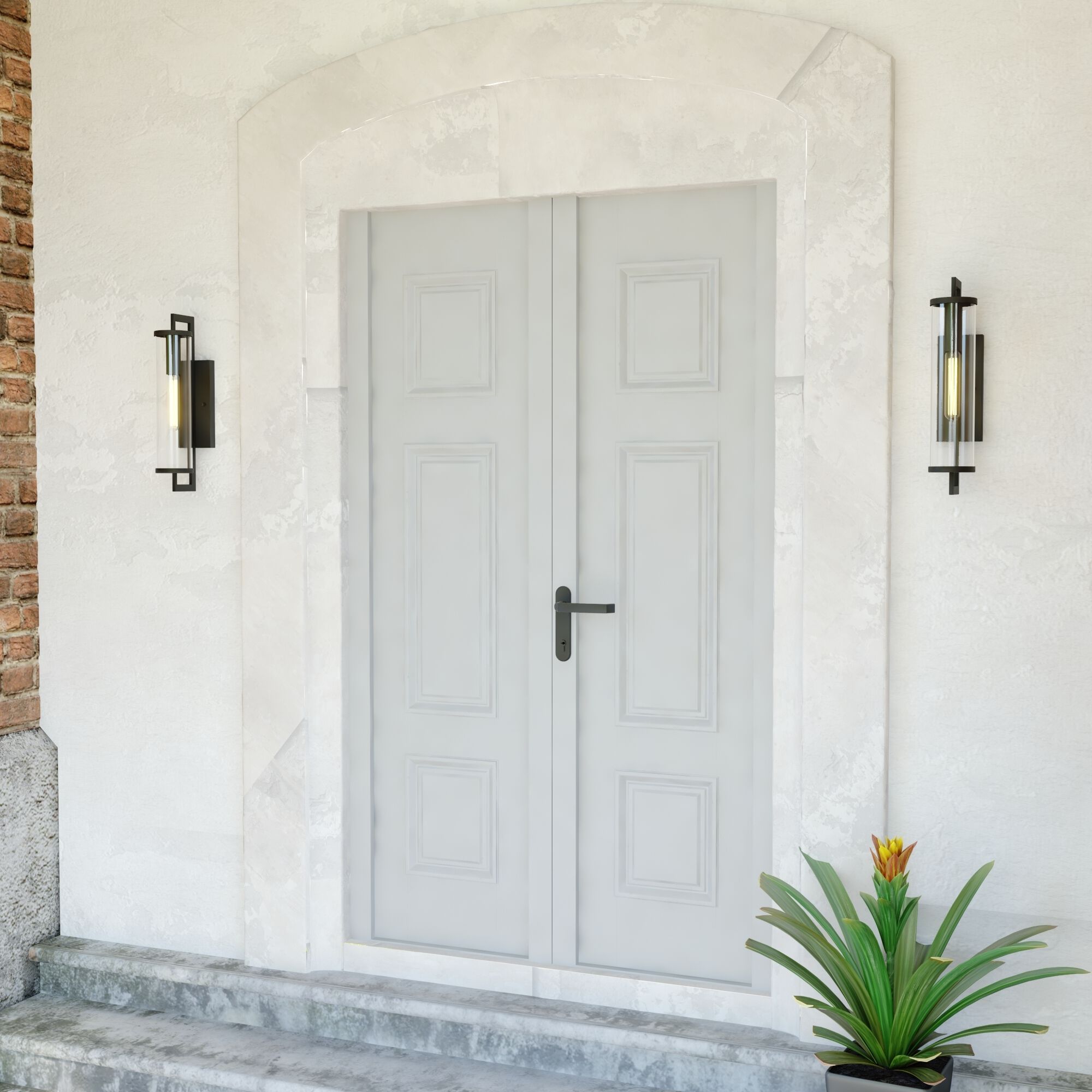 Morgan Park LED 20 inch Matte Black Outdoor Wall