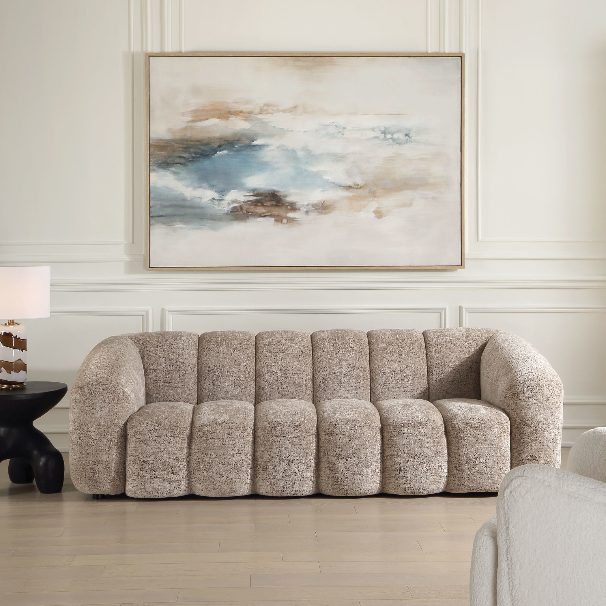 Modella Textured Sand Chenille Sofa