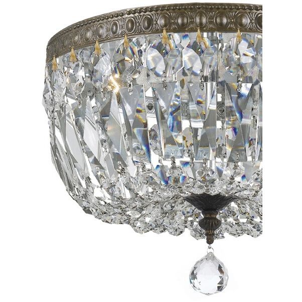 Everett 3 Light 12 inch Bronze Flush Ceiling Light