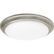 Baron 1 Light 14 inch Satin Nickel Flush Mount Ceiling Light