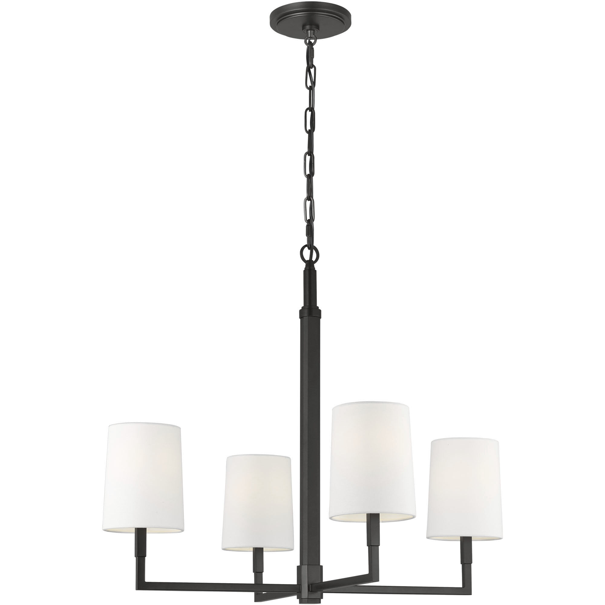 TOB by Thomas O'Brien Danica 4 Light 27 inch Aged Iron Chandelier Ceiling Light