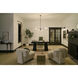 Velestino 4 Light 47.5 inch Black Linear Chandelier Ceiling Light