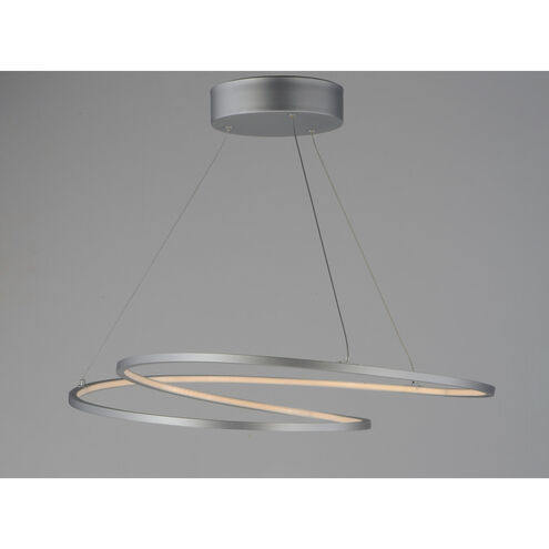 Cycle LED 31.5 inch Matte Silver Single Pendant Ceiling Light