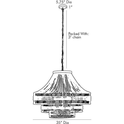 Tulane 8 Light 35 inch Natural Chandelier Ceiling Light