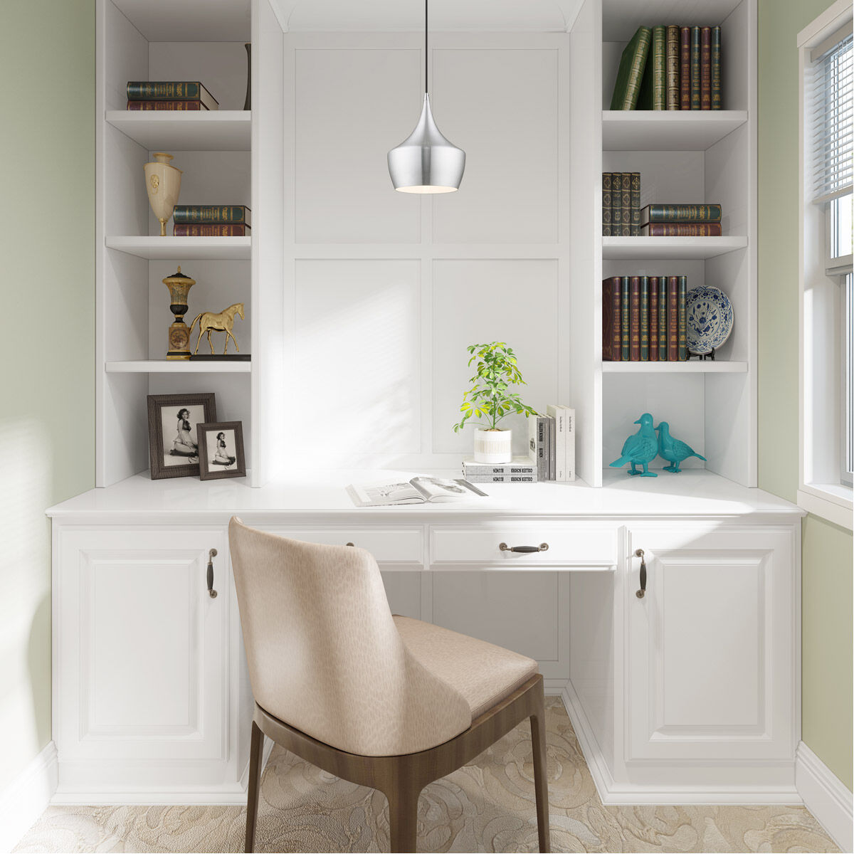 Allison 1 Light 10 inch Brushed Aluminum Mini Pendant Ceiling Light