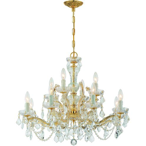 Maria Theresa 12 Light 29 inch Gold Chandelier Ceiling Light in Clear Hand Cut