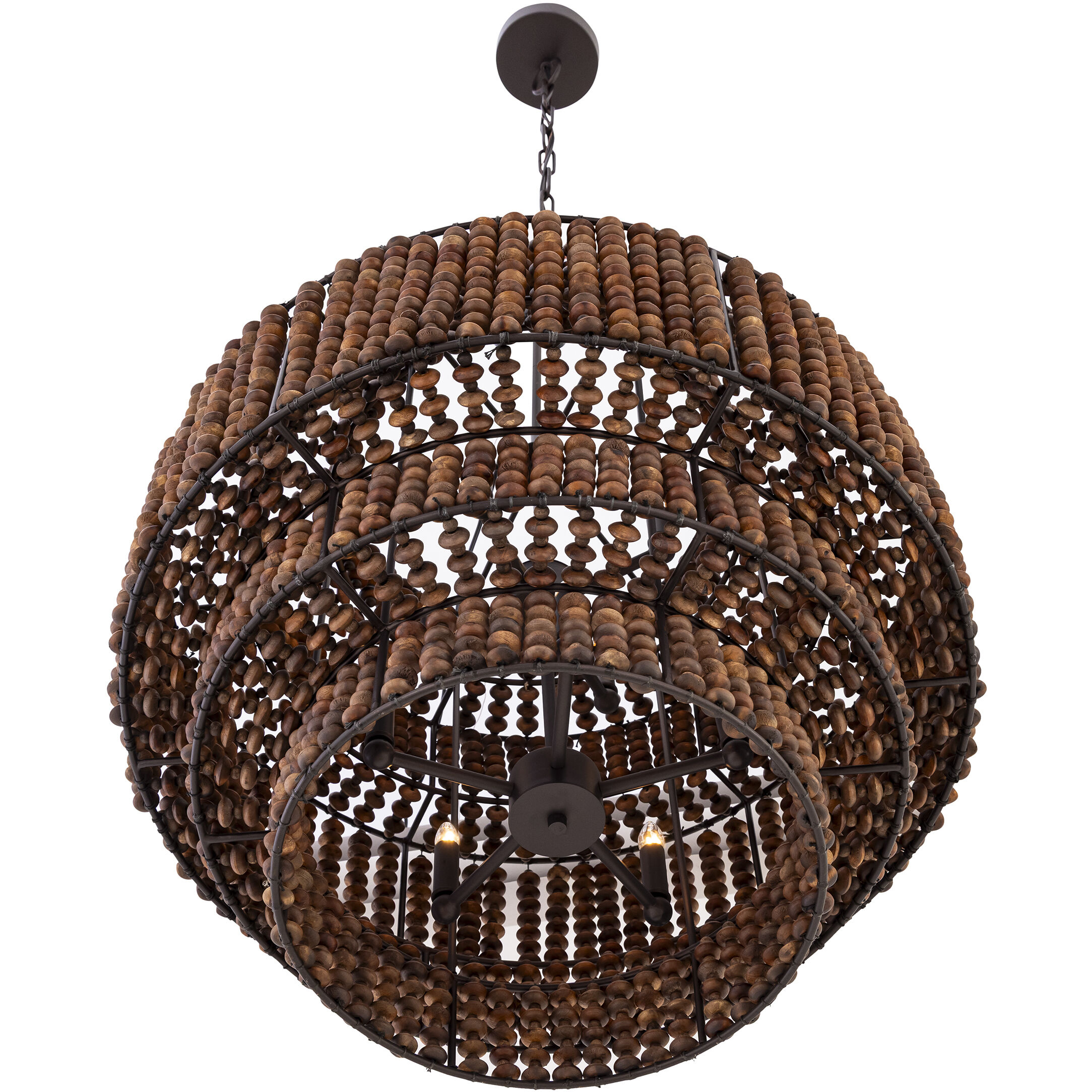 Beaudelle 9 Light 30 inch Dark Bronze Pendant Ceiling Light
