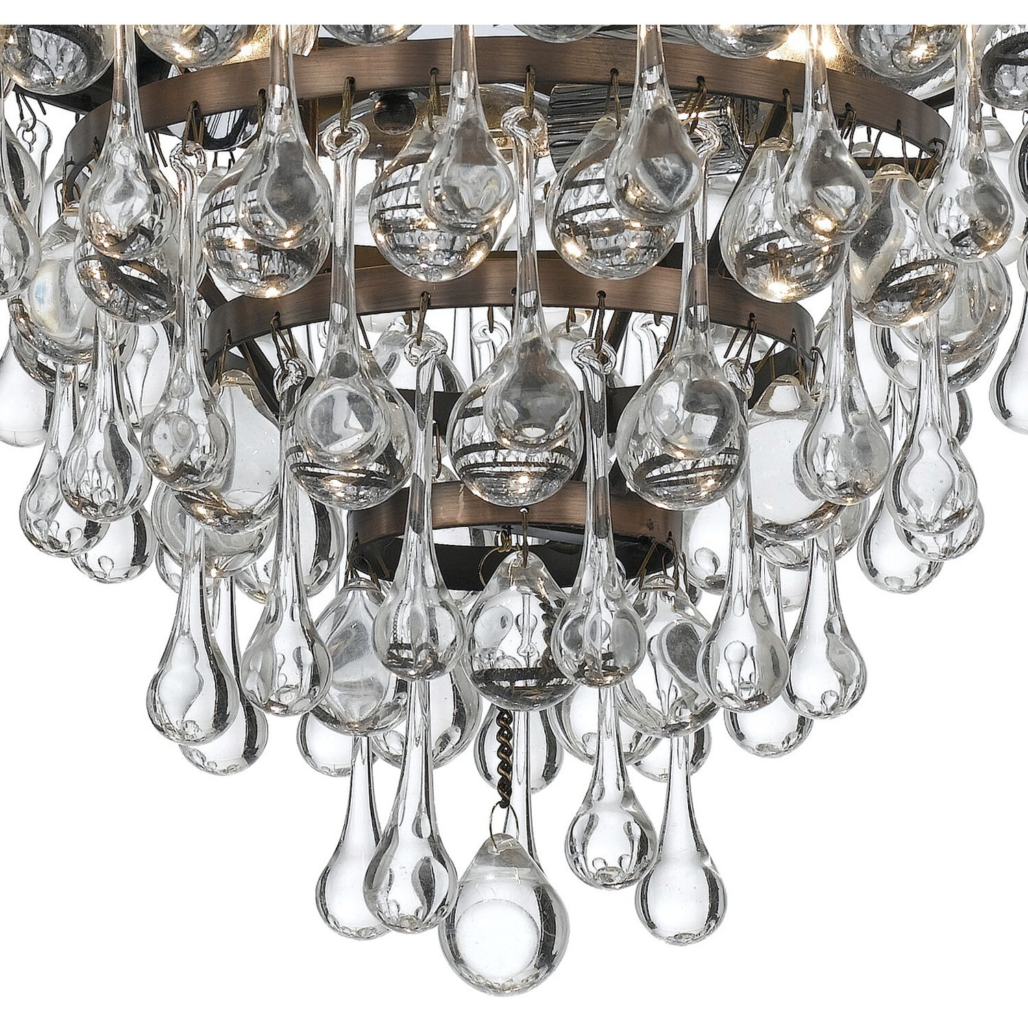 Calypso 3 Light 10.5 inch Vibrant Bronze Flush Ceiling Light