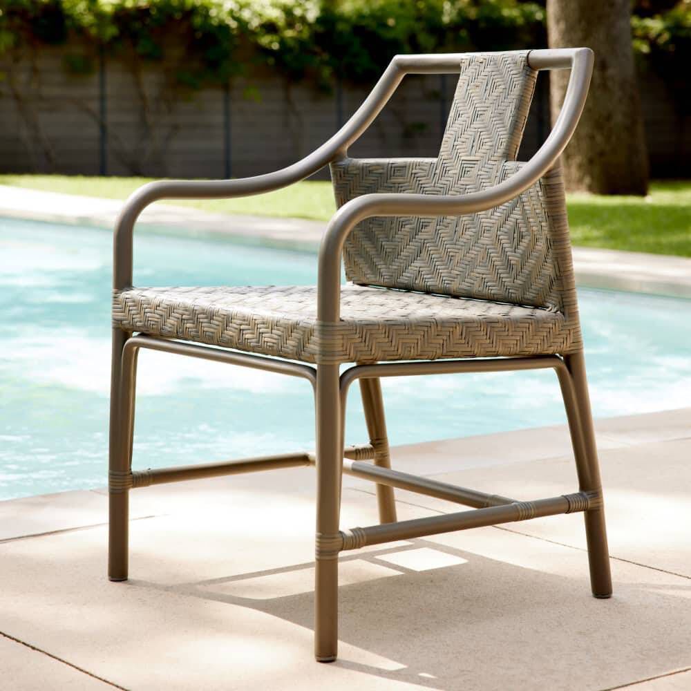 Newton Chartreaux Gray and Gray Outdoor Dining Chair