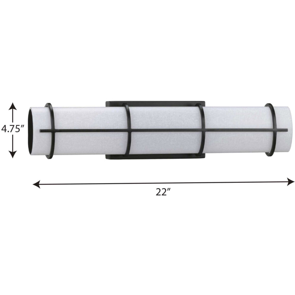 Grid LED LED 22 inch Black Linear Bath Vanity Wall Light, Progress LED