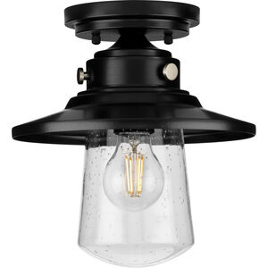 Tremont 1 Light 9 inch Matte Black Outdoor Semi Flush Mount