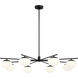 ED Ellen DeGeneres Lune 8 Light 49 inch Aged Iron Chandelier Ceiling Light