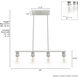 Van Nuys 4 Light 32 inch Brushed Nickel Linear Chandelier Ceiling Light, Medium