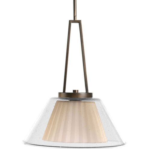 Glass Pendants 1 Light 17 inch Oil Rubbed Bronze Pendant Ceiling Light