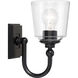 Antonia 1 Light 5.5 inch Coal Black Bath Vanity Light Wall Light