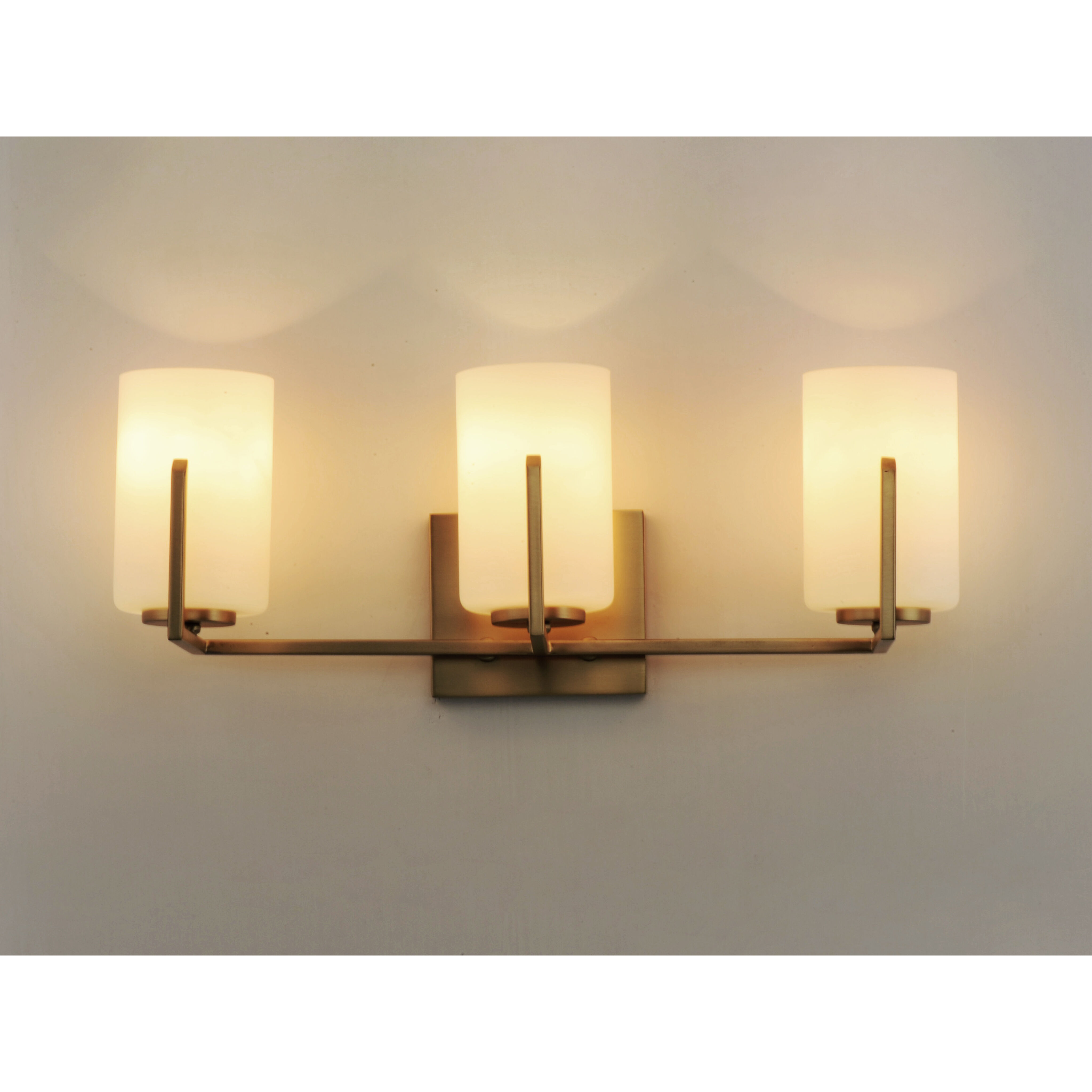 Dart 3 Light 21.25 inch Satin Brass Vanity Light Wall Light