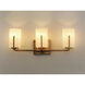 Dart 3 Light 21.25 inch Satin Brass Vanity Light Wall Light