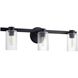 Bedminster 3 Light 24 inch Matte Black Vanity Light Wall Light