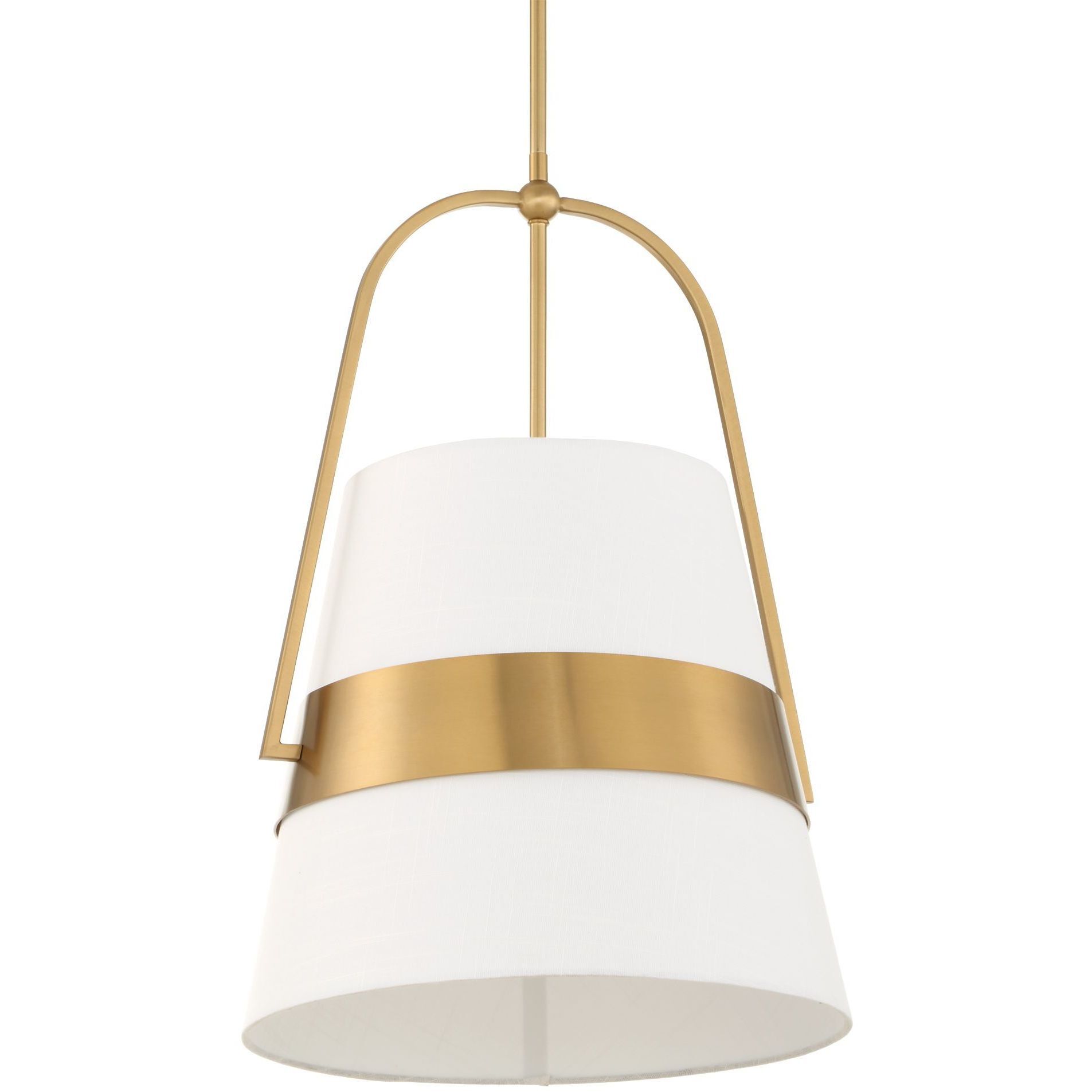 Harness 1 Light 15 inch Warm Brass Pendant Ceiling Light