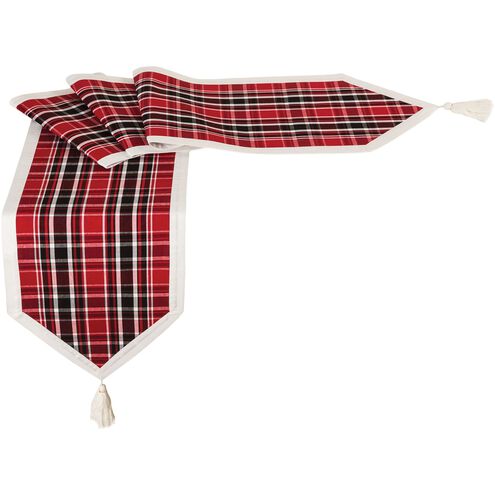 Oxford Red with White Holiday Table Runner