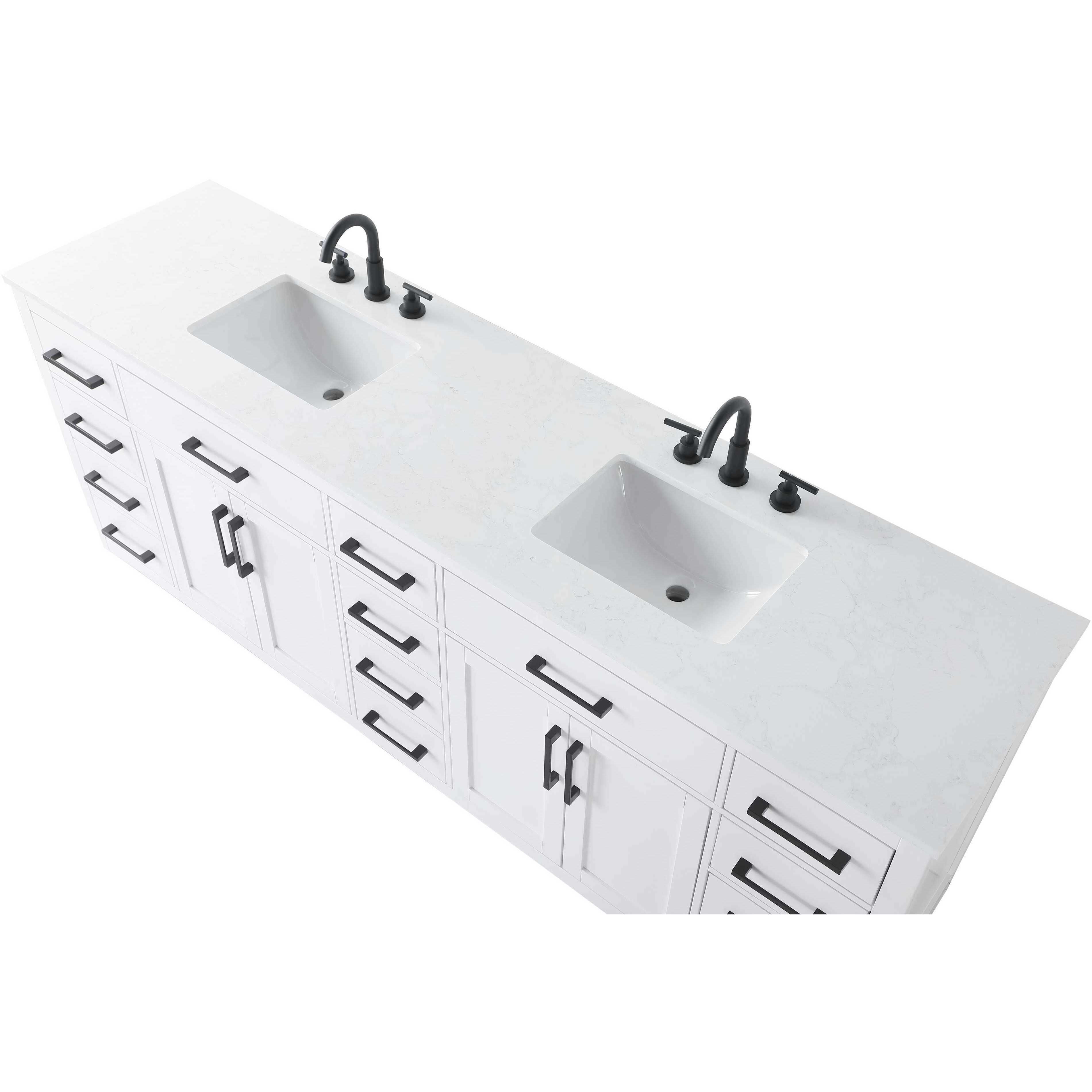 Alden 84 X 35 inch White Bathroom Vanity Cabinet