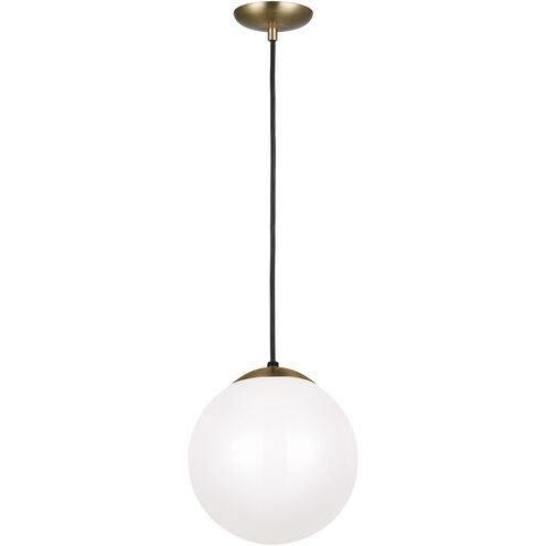 Leo - Hanging Globe 1 Light 10 inch Satin Brass Pendant Ceiling Light