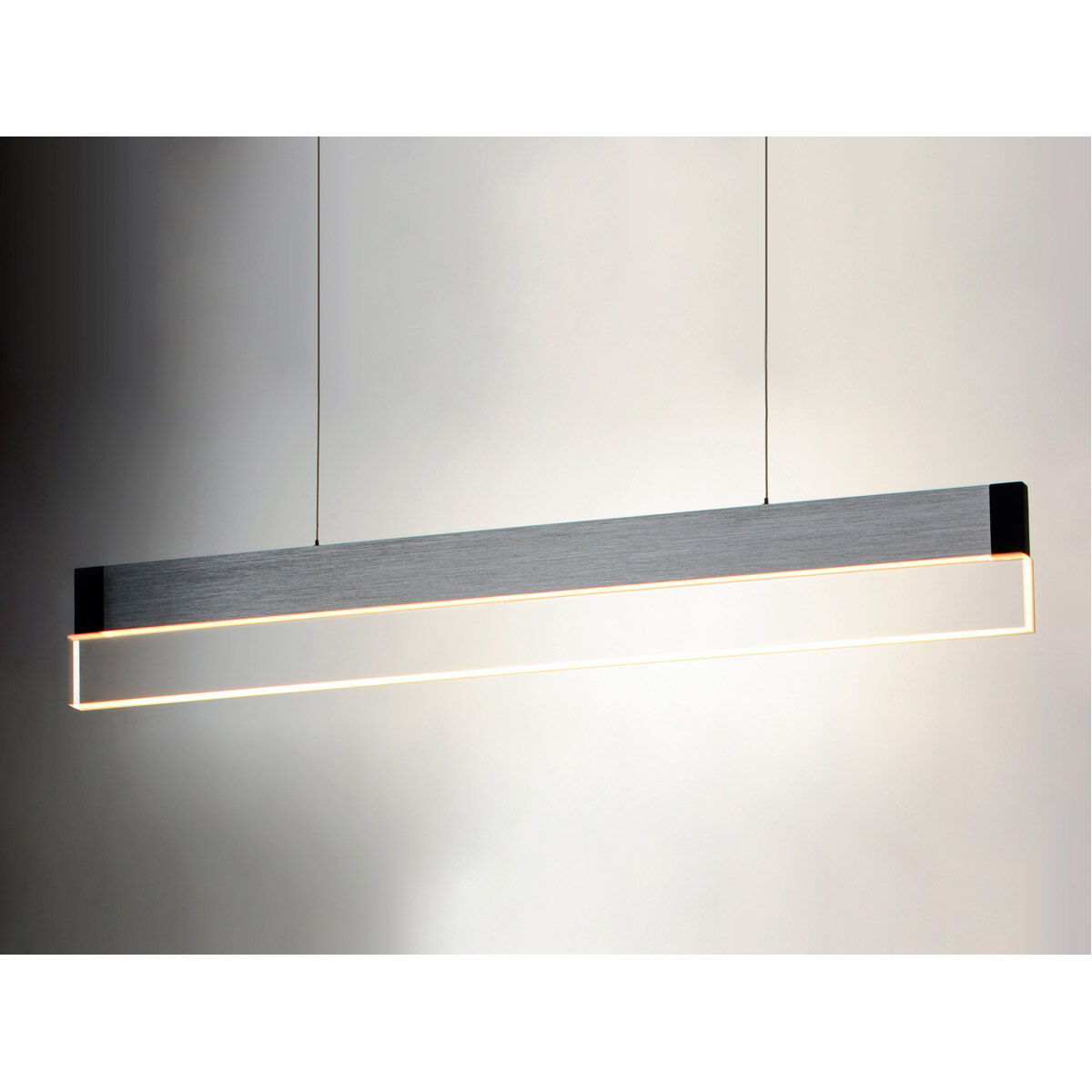 iBar Linear Pendant Ceiling Light in Brushed Aluminum