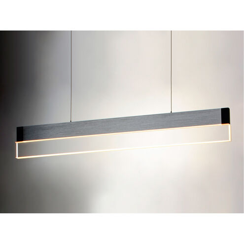 iBar LED 61.5 inch Brushed Aluminum Linear Pendant Ceiling Light