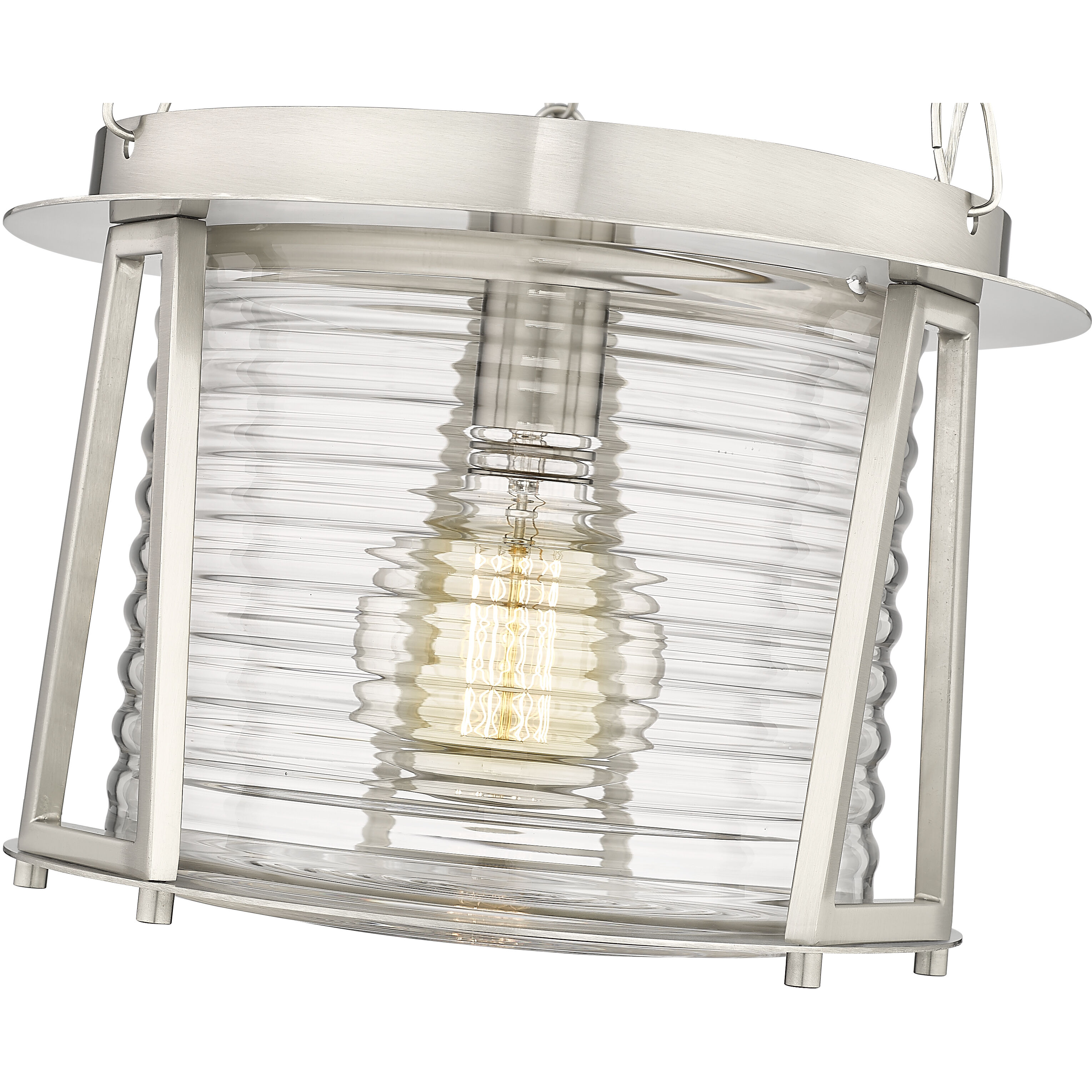 Cape Harbor 1 Light 13 inch Brushed Nickel Pendant Ceiling Light